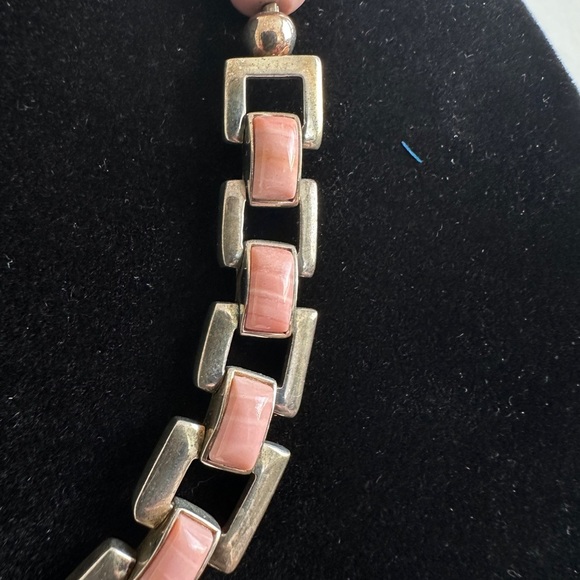 Elegant Pink Opal & Sterling Silver Necklace by Jay King - Picture 4 of 9